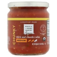 Wholesome Pantry Organic Medium Thick and Chunky Salsa, 16 oz, 16 Ounce