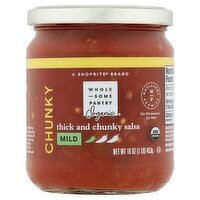 Wholesome Pantry Organic Mild Thick and Chunky Salsa, 16 oz, 16 Ounce