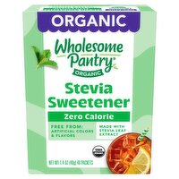 Wholesome Pantry Organic Zero Calorie Stevia Sweetener, 40 count, 1.4 oz