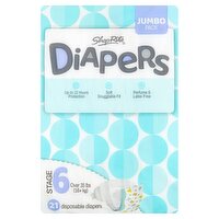 ShopRite Disposable Diapers Jumbo Pack, Stage 6, Over 35 lbs, 21 count