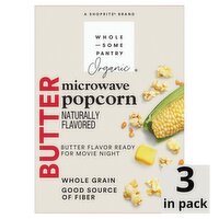 Wholesome Pantry Organic Butter Microwave Popcorn, 3.3 oz, 3 count