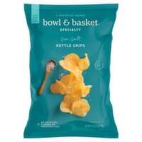 Bowl & Basket Specialty Sea Salt Kettle Chips, 8 oz, 8 Ounce