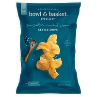 Bowl & Basket Specialty Sea Salt & Cracked Pepper Kettle Chips, 8 oz