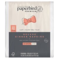 Paperbird Premium 3-Ply Deluxe Dinner Napkins, 40 count