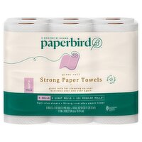 Paperbird Double Roll Strong Paper Towels, 110 sheets per roll, 6 count