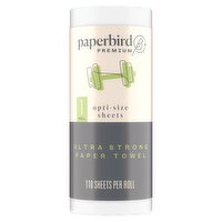 Paperbird Premium Opti-Size Sheets Ultra Strong Paper Towel, 110 sheets per roll, 1 roll