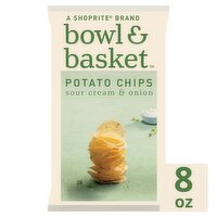 Bowl & Basket Sour Cream & Onion Potato Chips, 8 oz, 8 Ounce