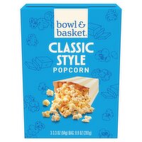 Bowl & Basket Butter Classic Style Popcorn, 3.3 oz, 3 count, 9.9 Ounce