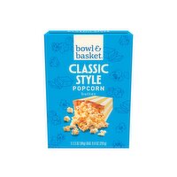 Bowl & Basket Butter Classic Style Popcorn, 3.3 oz, 3 count, 9.9 Ounce