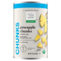 Wholesome Pantry Organic Pineapple Chunks in Pineapple Juice, 14 oz