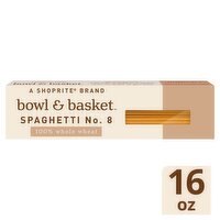 Bowl & Basket 100% Whole Wheat Spaghetti No. 8 Pasta, 16 oz, 16 Ounce