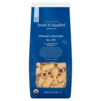 Bowl & Basket Specialty Bronze Cut Organic Rigatoni No. 205 Pasta, 16 oz