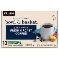 Bowl & Basket Dark Roast French Roast Coffee K-Cup Pods, 0.31 oz, 12 count