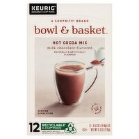 Bowl & Basket Milk Chocolate Flavored Hot Cocoa Mix K-Cup Pods, 0.52 oz, 12 count