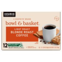 Bowl & Basket Light Roast Blonde Coffee K-Cup Pods, 0.34 oz, 12 count, 4.1 Ounce