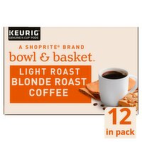 Bowl & Basket Light Roast Blonde Coffee K-Cup Pods, 0.34 oz, 12 count