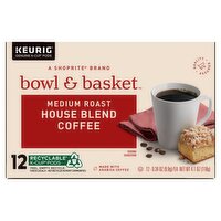 Bowl & Basket Medium Roast House Blend Coffee K-Cup Pods, 0.34 oz, 12 count