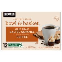 Bowl & Basket Light Roast Salted Caramel Coffee K-Cup Pods, 0.31 oz, 12 count