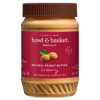 Bowl & Basket Specialty Creamy Natural Peanut Butter, 16 oz, 16 Ounce