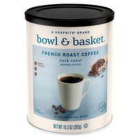 Bowl & Basket Dark French Roast Ground Coffee, 10.3 oz, 10.3 Ounce