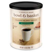 Bowl & Basket Medium Roast Decaffeinated Classic Blend Ground Coffee, 11.3 oz, 11.3 Ounce