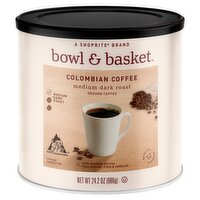 Bowl & Basket Medium Dark Roast 100% Colombian Ground Coffee, 24.2 oz