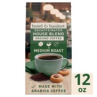 Bowl & Basket Decaffeinated House Blend Medium Roast Ground Coffee, 12 oz