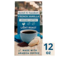 Bowl & Basket French Vanilla Light Roast Ground Coffee, 12 oz