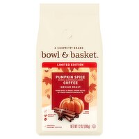 Bowl & Basket Pumpkin Spice Light Roast Ground Coffee Limited Edition, 12 oz