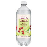 Bowl & Basket Cranberry Lime Seltzer, 33.8 fl oz