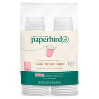 Paperbird Heavy-Duty 16 Ounce Translucent Cold Drink Cups, 50 count