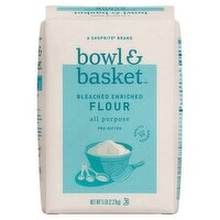 Bowl & Basket Pre-Sifted Bleached Enriched All Purpose Flour, 5 lb, 5 Pound