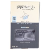 Paperbird Premium Heavy Duty Clear Premium Forks, 48 count