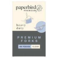 Paperbird Premium Heavy Duty Premium Clear Forks, 48 count