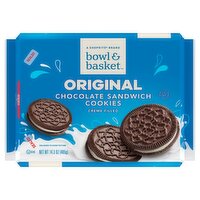 Bowl & Basket Crème Filled Original Chocolate Sandwich Cookies, 14.3 oz, 14.3 Ounce