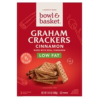 Bowl & Basket Low Fat Cinnamon Graham Crackers, 3 count, 14.4 oz