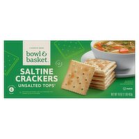 Bowl & Basket Unsalted Tops Saltine Crackers, 4 count, 16 oz, 16 Ounce