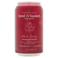 Bowl & Basket Specialty Black Cherry Sparkling Water, 12 fl oz