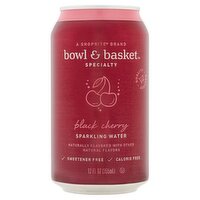 Bowl & Basket Specialty Black Cherry Sparkling Water, 12 fl oz