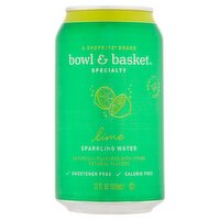 Bowl & Basket Specialty Lime Sparkling Water, 12 fl oz