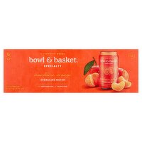 Bowl & Basket Specialty Mandarin Orange Sparkling Water, 12 fl oz, 12 count