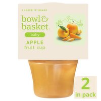 Bowl & Basket Apple Fruit Cup Baby Food, 6+ Months, 4 oz, 2 count, 8 Ounce