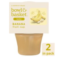 Bowl & Basket Banana Fruit Cup Baby Food, 6+ Months, 4 oz, 2 count, 8 Ounce