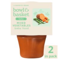 Bowl & Basket Mixed Vegetables Baby Food, 6+ Months, 4 oz, 2 count, 8 Ounce