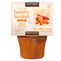 Bowl & Basket Sweet Potato Baby Food, 6+ Months, 4 oz, 2 count, 8 Ounce