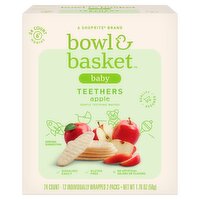 Bowl & Basket Baby Apple Gentle Teething Wafers, 6+ Months, 24 count, 1.76 oz, 1.76 Ounce