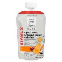 Wholesome Pantry Organic Apple, Carrot, Butternut Squash Chia Baby Food, Stage 2, 6+ months, 4 oz, 4 Ounce