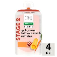 Wholesome Pantry Organic Apple, Carrot, Butternut Squash Chia Baby Food, Stage 2, 6+ months, 4 oz