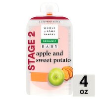 Wholesome Pantry Organic Apple and Sweet Potato Baby Food, Stage 2, 6+ months, 4 oz