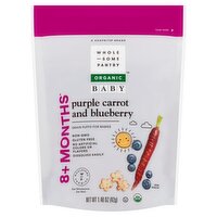 Wholesome Pantry Organic Purple Carrot and Blueberry Grain Puffs for Babies, 8+ Months, 1.48 oz